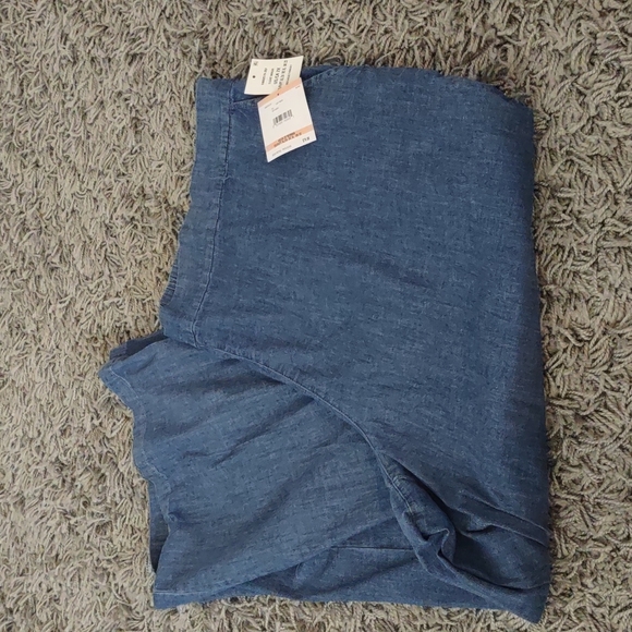 Kasper Denim Light Wash Capri Ankle Pull on Pants Blue Woman 2X 3X - Picture 6 of 6